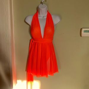 Woman’s halter backless mini dress